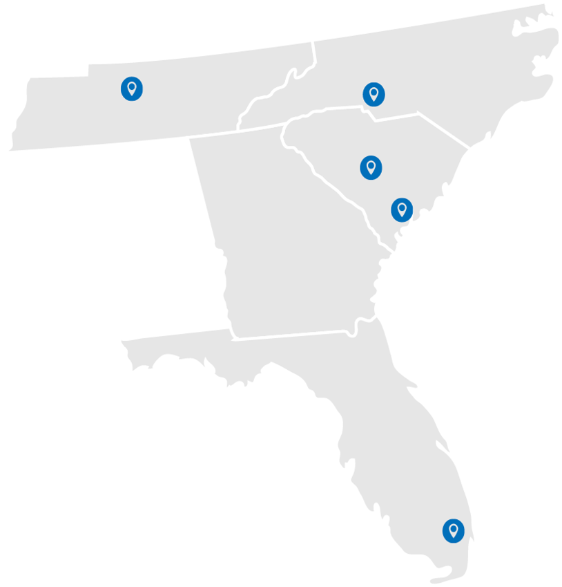 Southeast Office Location Map 1